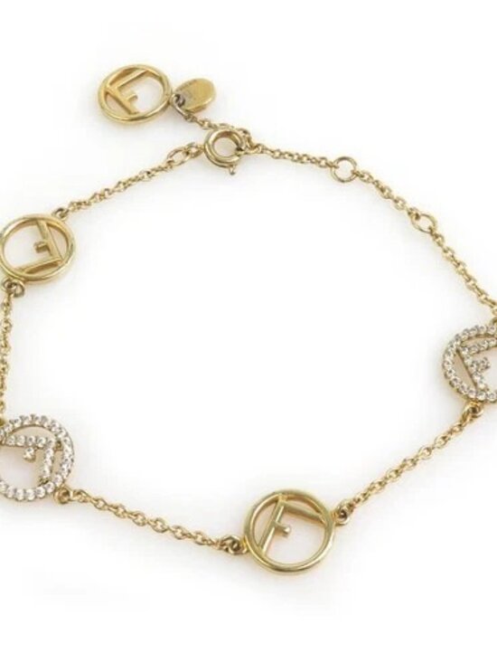 Fendi Jewelry - Auth FENDI F Is Bracelet Gold Metal - r10648a